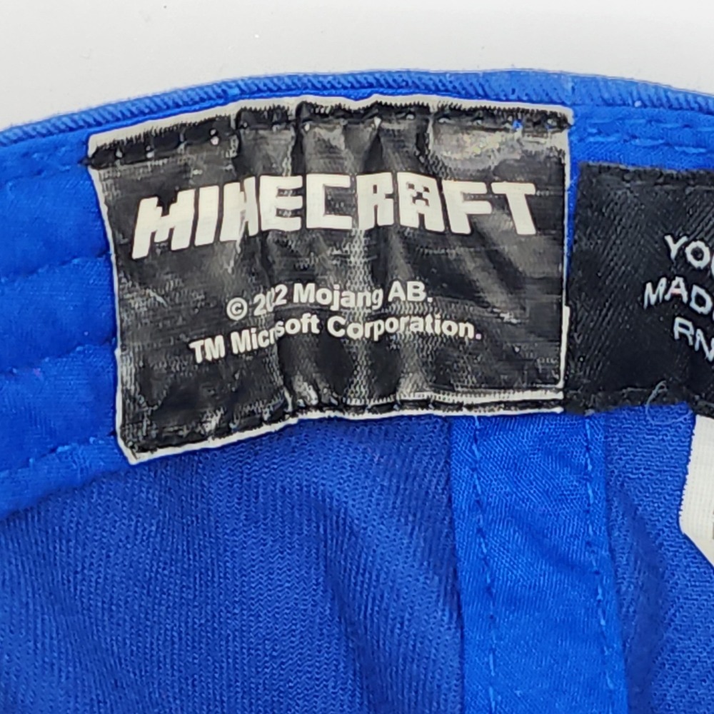 Minecraft Snapback Hat Youth OSFM Blue Red TNT Boom Graphic‎ Baseball Cap - Picture 7 of 8